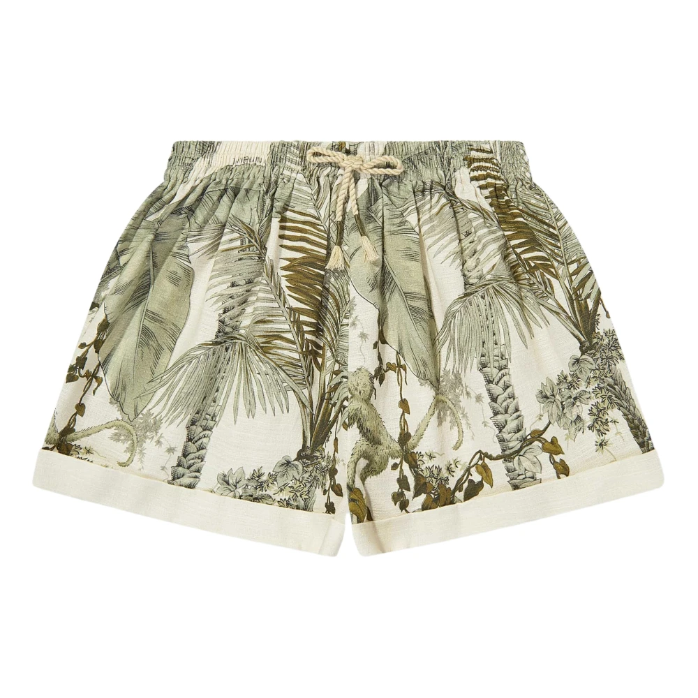 Zimmermann Girls Green Shorts, 2 Y, Relaxed Shorts For