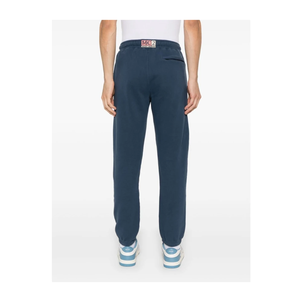 MC2 Saint Barth Blauwe Jersey Broek Elastische Taille Blue Heren
