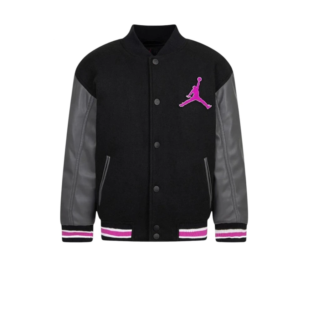 Nike Zwarte Collegejas met Patches Black Dames