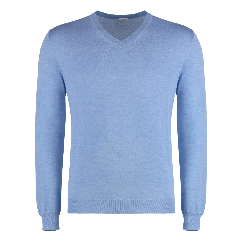 Malo Luxe Cashmere-Zijde Pullover Blue Heren