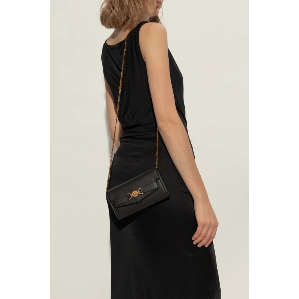 Versace Leren portemonnee Black Dames