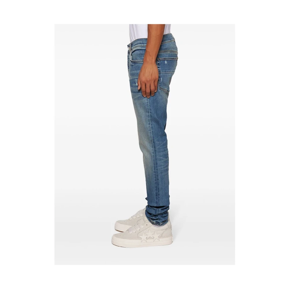 Amiri Blauwe Skinny Stretch Jeans met Logo Blue Heren