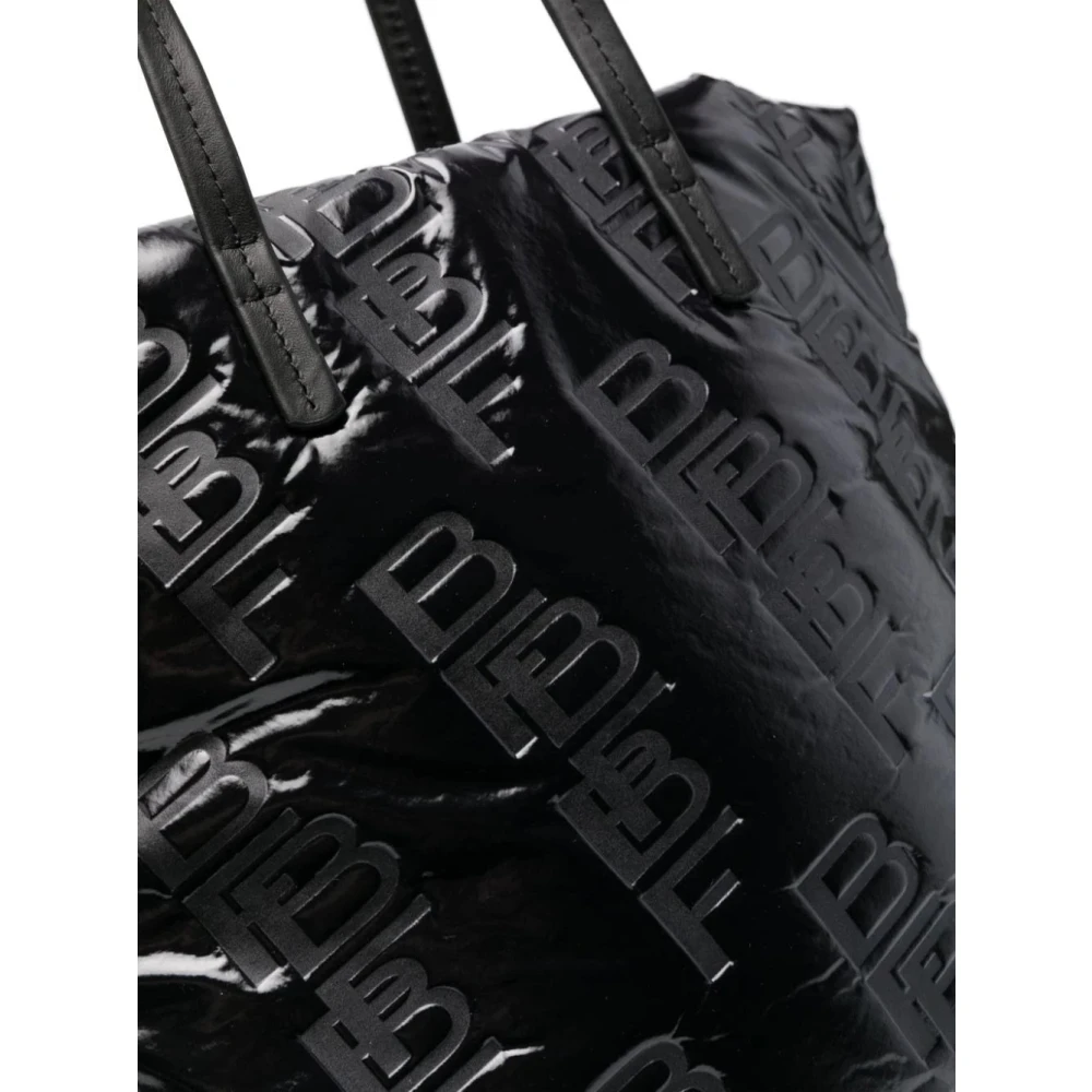 By FAR Geëtste leren handtas in zwart Black Dames