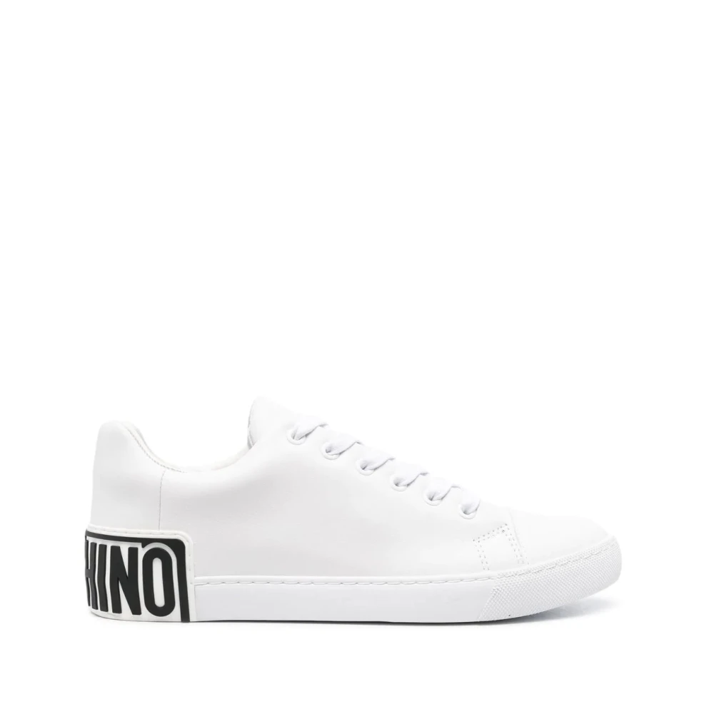 Moschino Witte Sneakers met Pinaforemetal White Heren