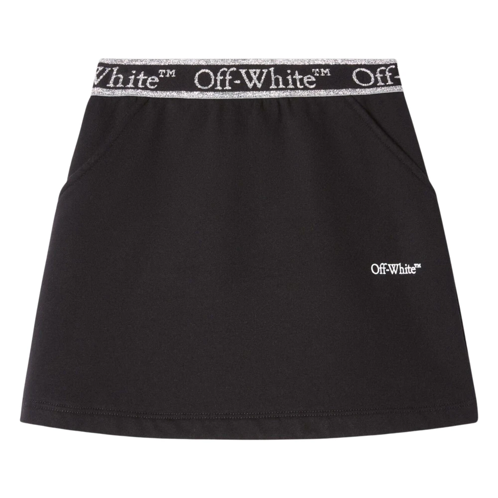 Off White Bookish Logoband Sweatskirt - Female - Kids Skirts - Black - 4 Y - Kids
