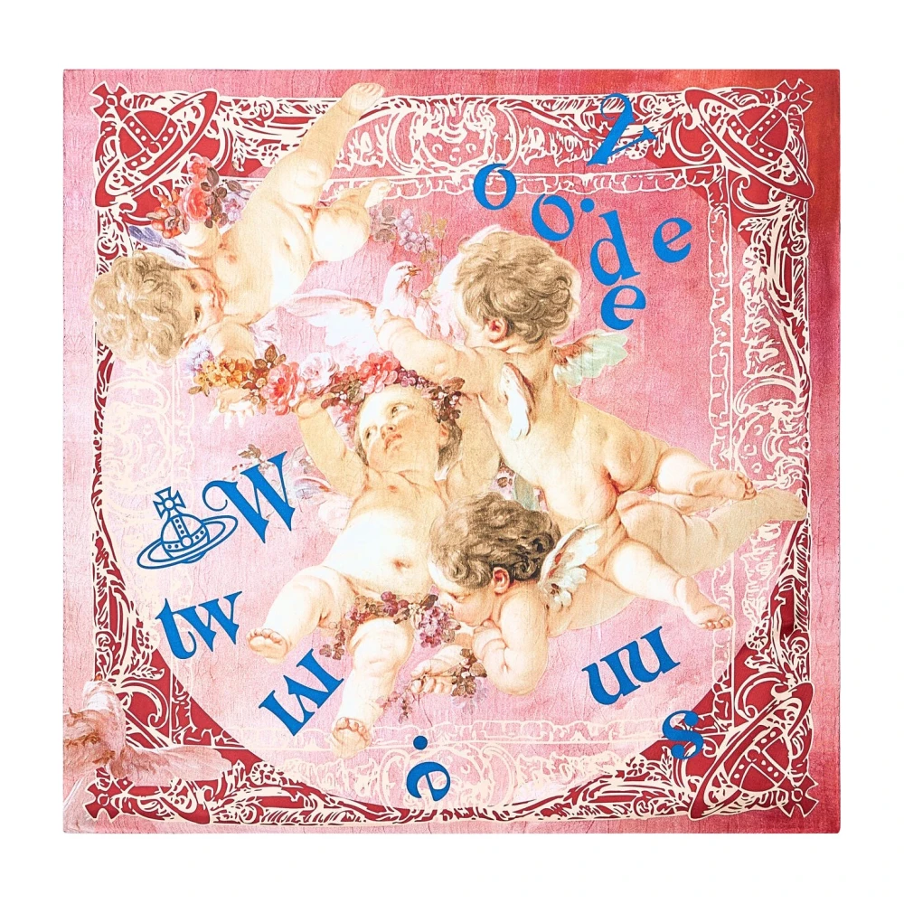 Vivienne Westwood Cherub Motif Silk Scarf - Unisex - Silk Scarves - Pink - One Size - Accessories