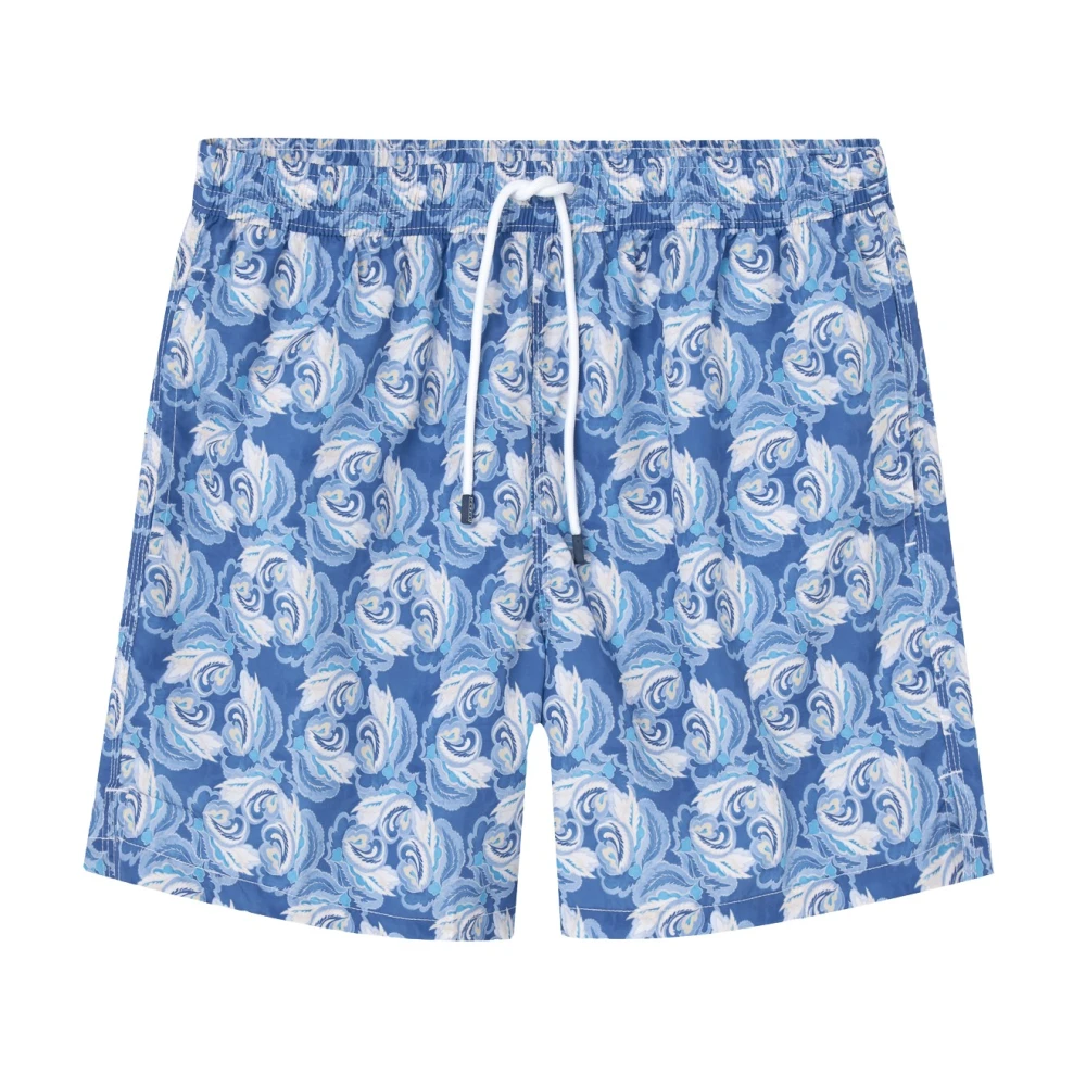 Fedeli Men's Blue Beachwear, 2XL, Madeira Swim Trunks