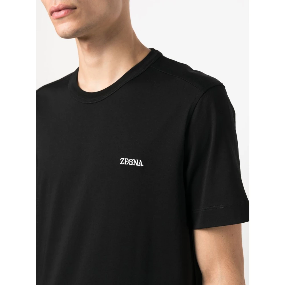 Ermenegildo Zegna Zwarte T-shirts & Polos voor Heren Black Heren