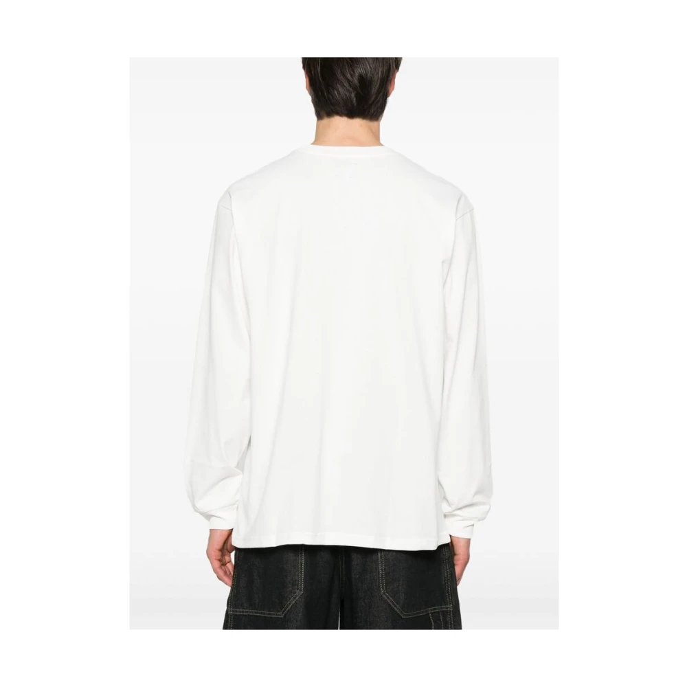 Needles Witte Crew Neck Sweater met Zak White Heren
