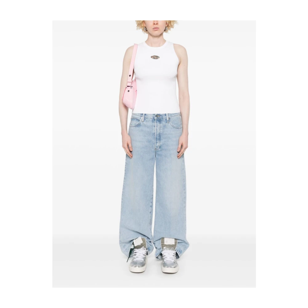 Diesel Witte Topkleding voor Vrouwen Ss25 White Dames