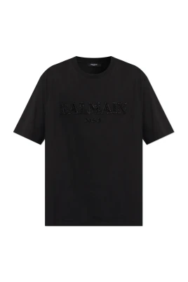 T-shirt med skimrande kristaller