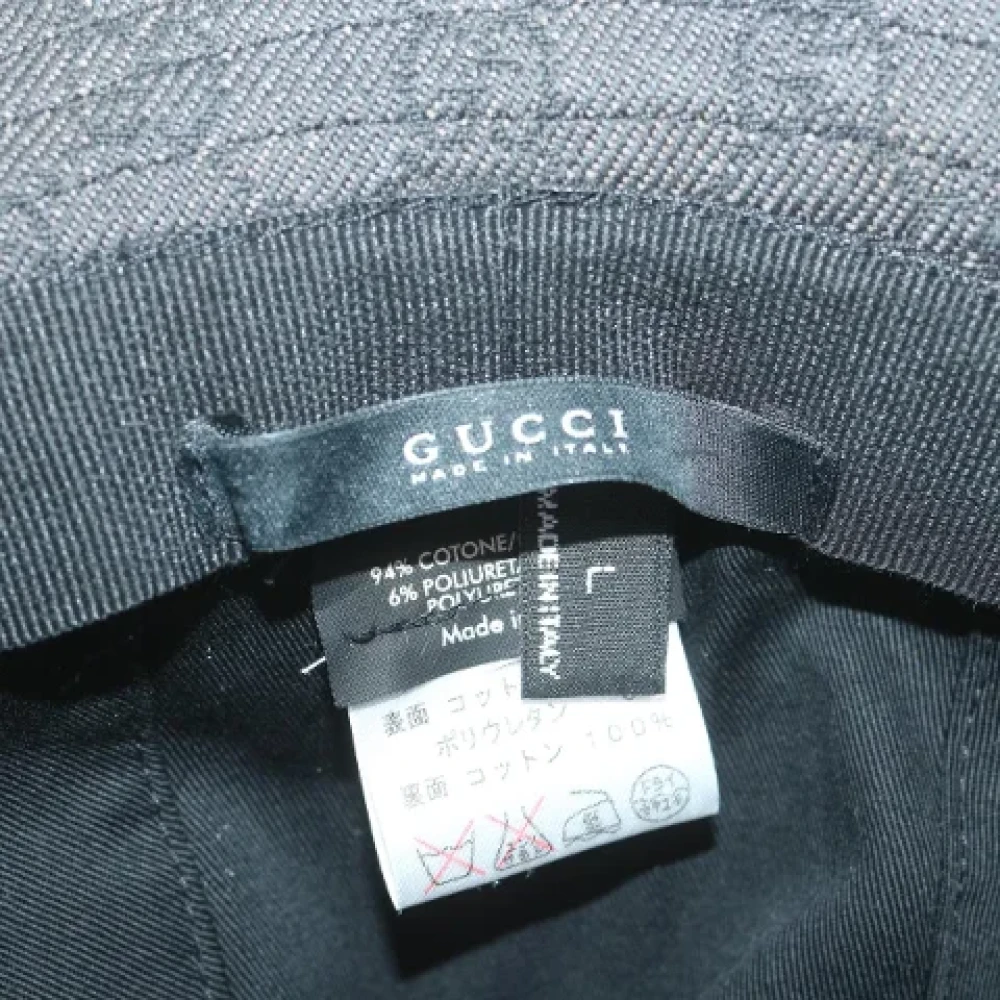Gucci Vintage Pre-owned Canvas hats Gray Dames