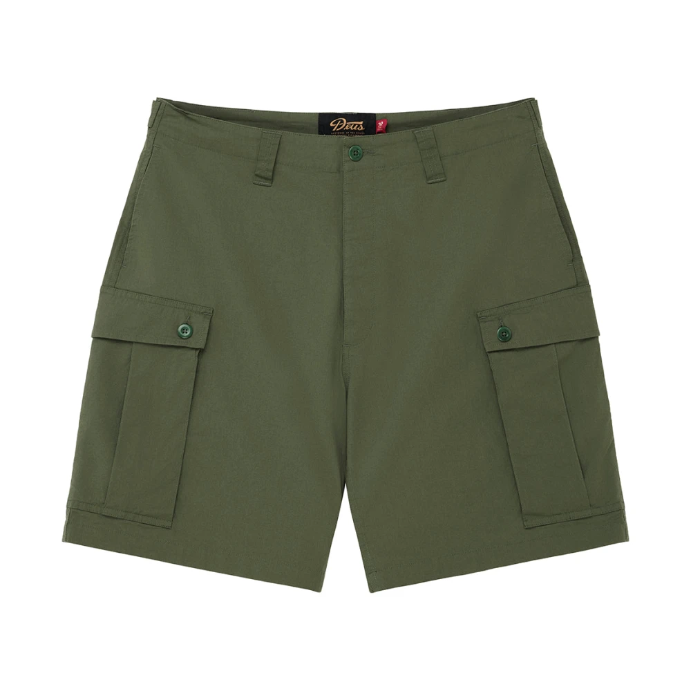 Deus Ex Machina Men's Green Casual Shorts, W30, Pantaloni Cotone