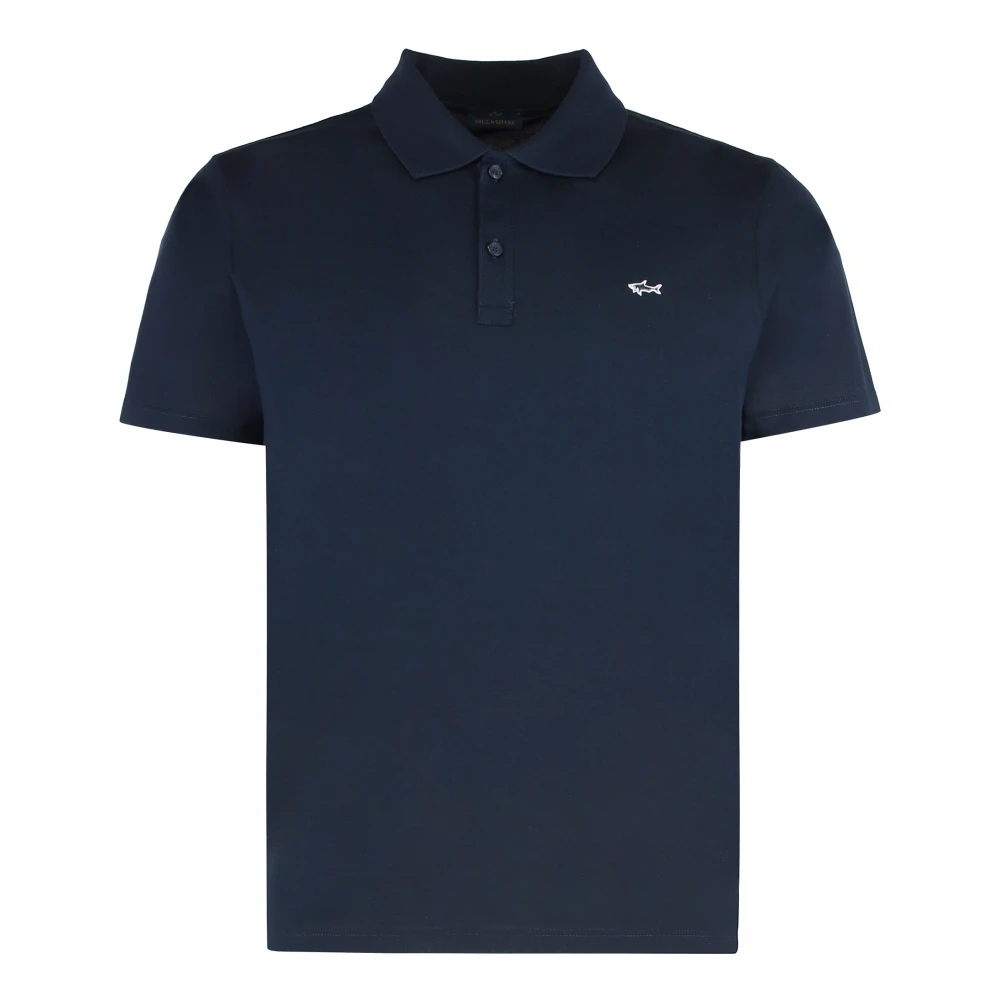 Paul & Shark Blue Polo Shirts, Male, 2XL, Cotton Pique Polo