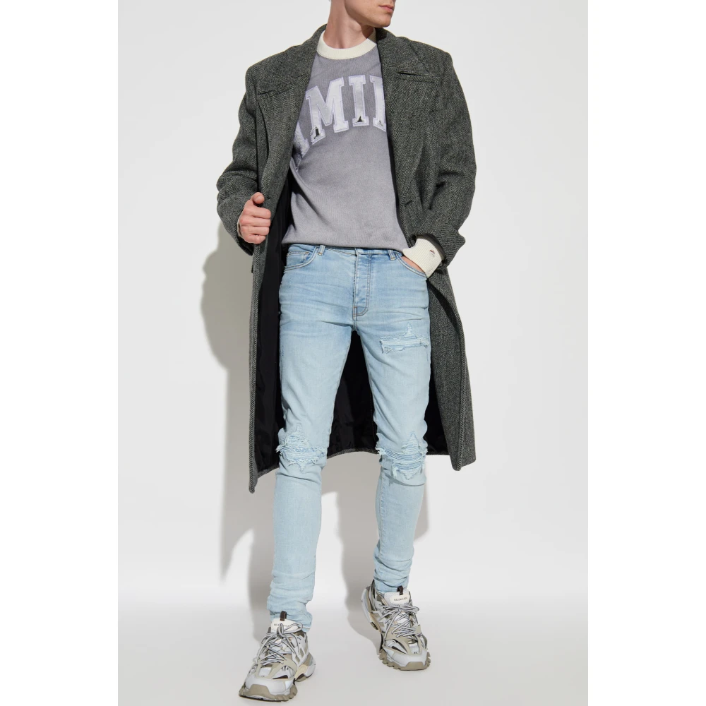 Amiri Jeans met logo Blue Heren