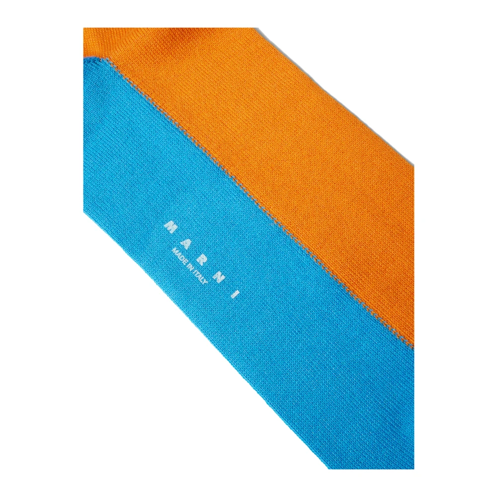 Marni Intarsia Logo Sokken Orange Heren