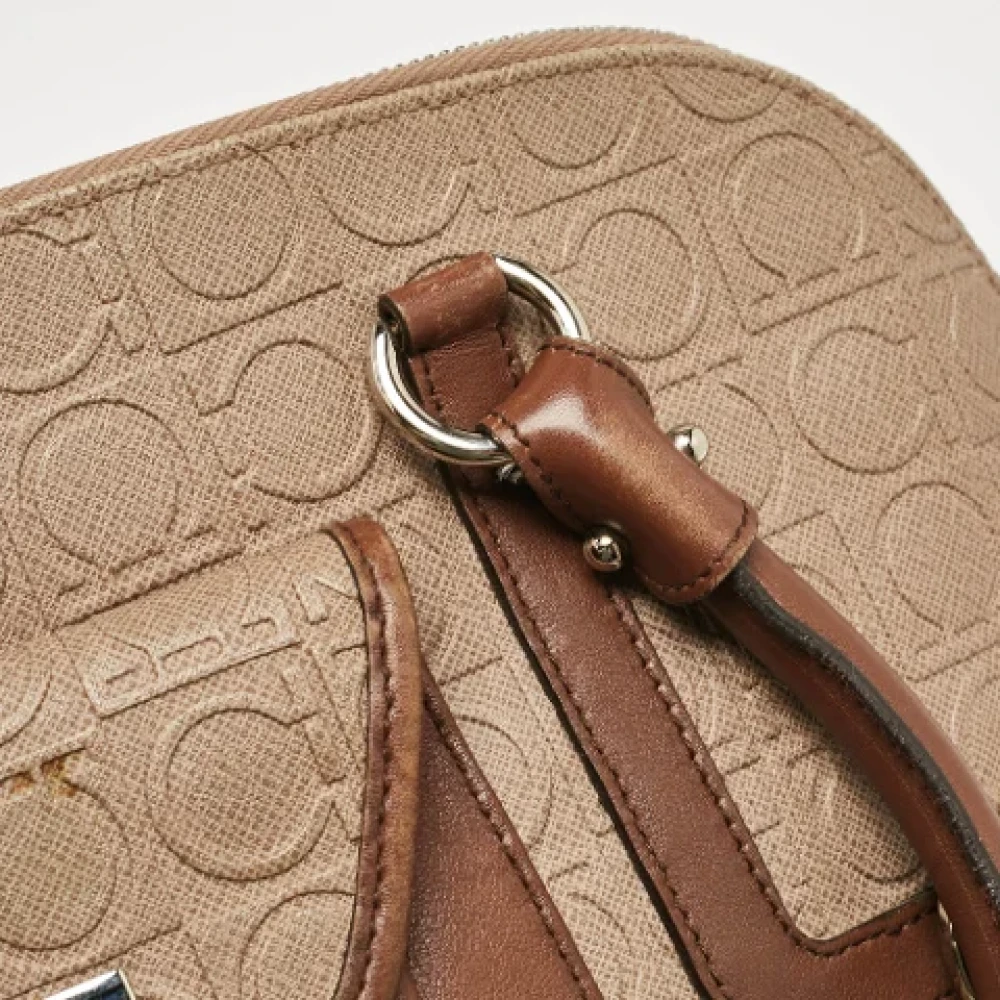Salvatore Ferragamo Pre-owned Leather handbags Beige Dames