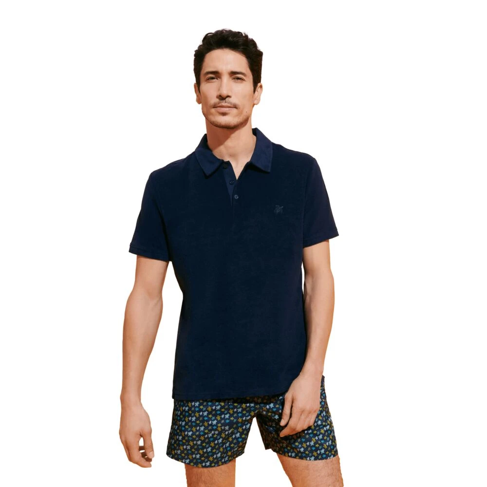 Vilebrequin Jacquard Polo Shirt voor Heren Blue Heren