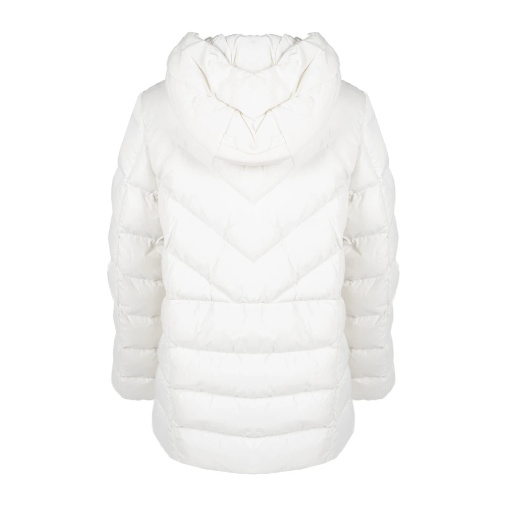 Geox Gewatteerde Jas met Capuchon White Dames