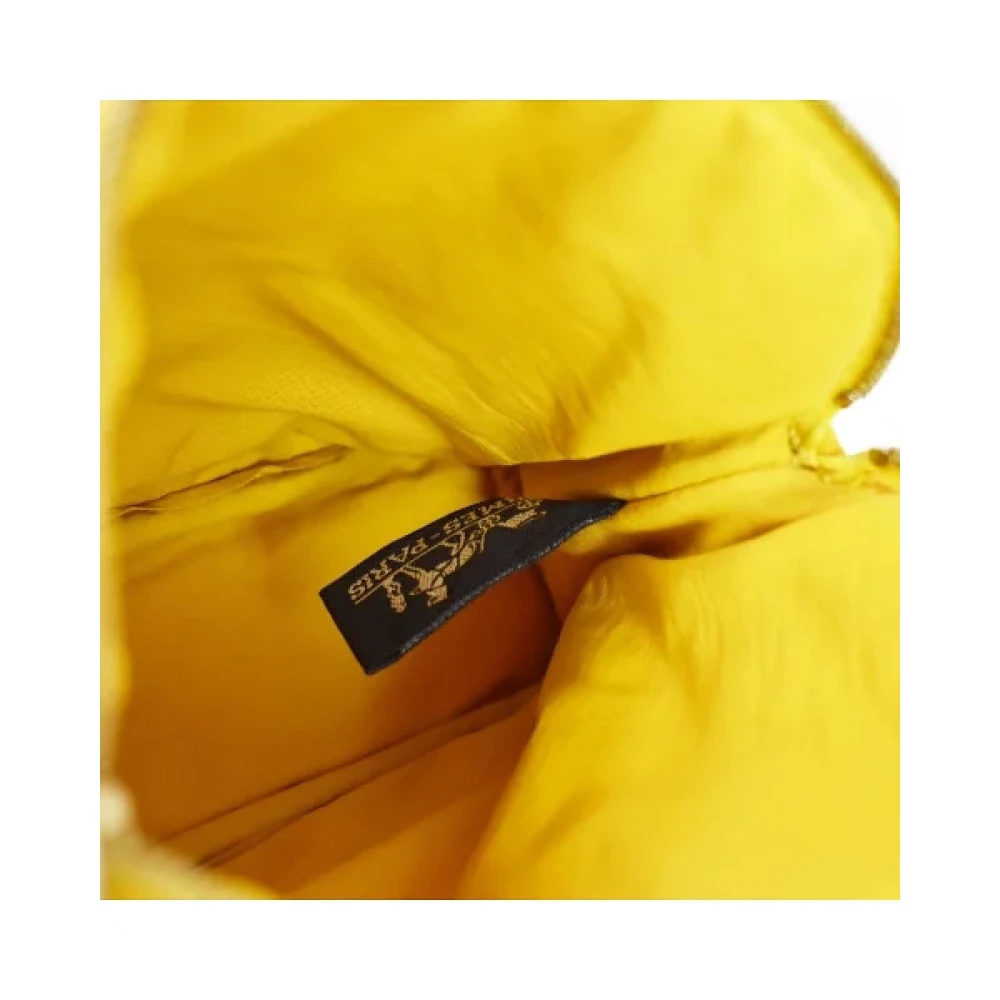 Hermès Vintage Pre-owned Canvas hermes-bags Yellow Dames