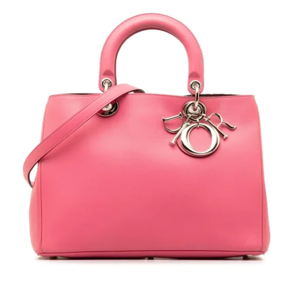 Dior Vintage Pre-owned Leather dior-bags Pink Dames
