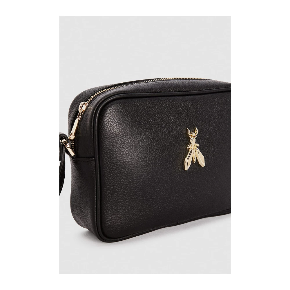 PATRIZIA PEPE Leren Schoudertas Fly Stijl Black Dames