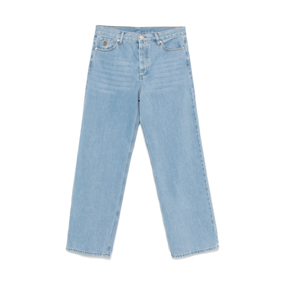 By Malene Birger Blauwe Knoopsluiting Rechte Pijp Jeans By Herenne Birger Blue Dames