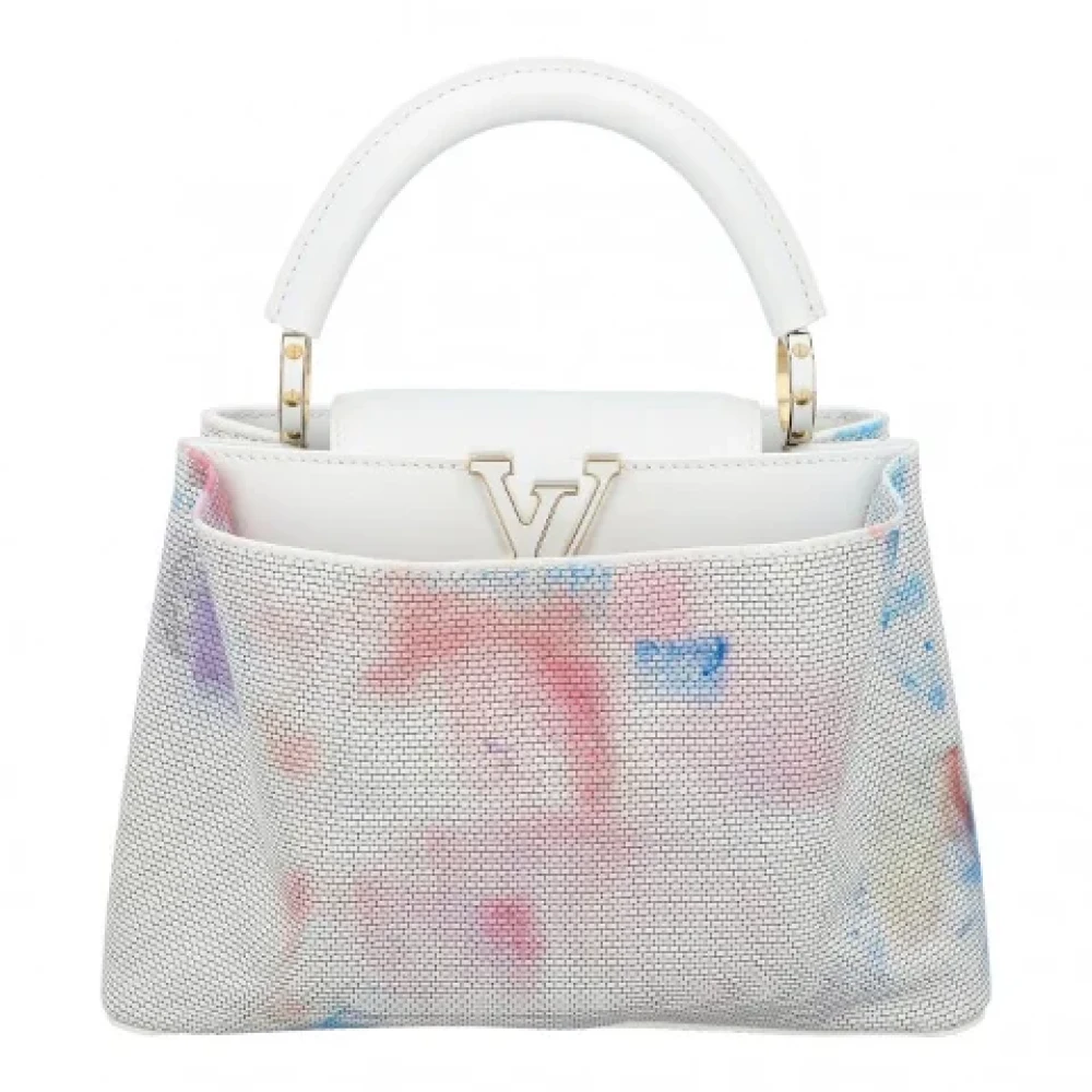 Louis Vuitton Vintage Pre-owned Fabric handbags White Dames