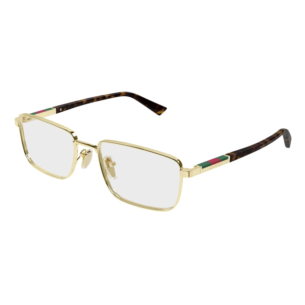Gucci Men's Yellow Square Glasses - Glasses - 55 Mm - Accessories