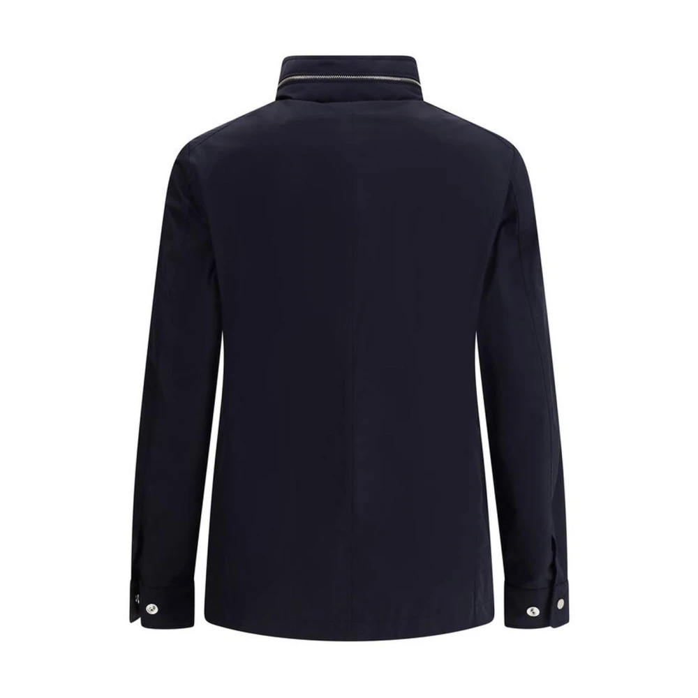 Moorer Waterdichte jas met afneembare capuchon Blue Heren