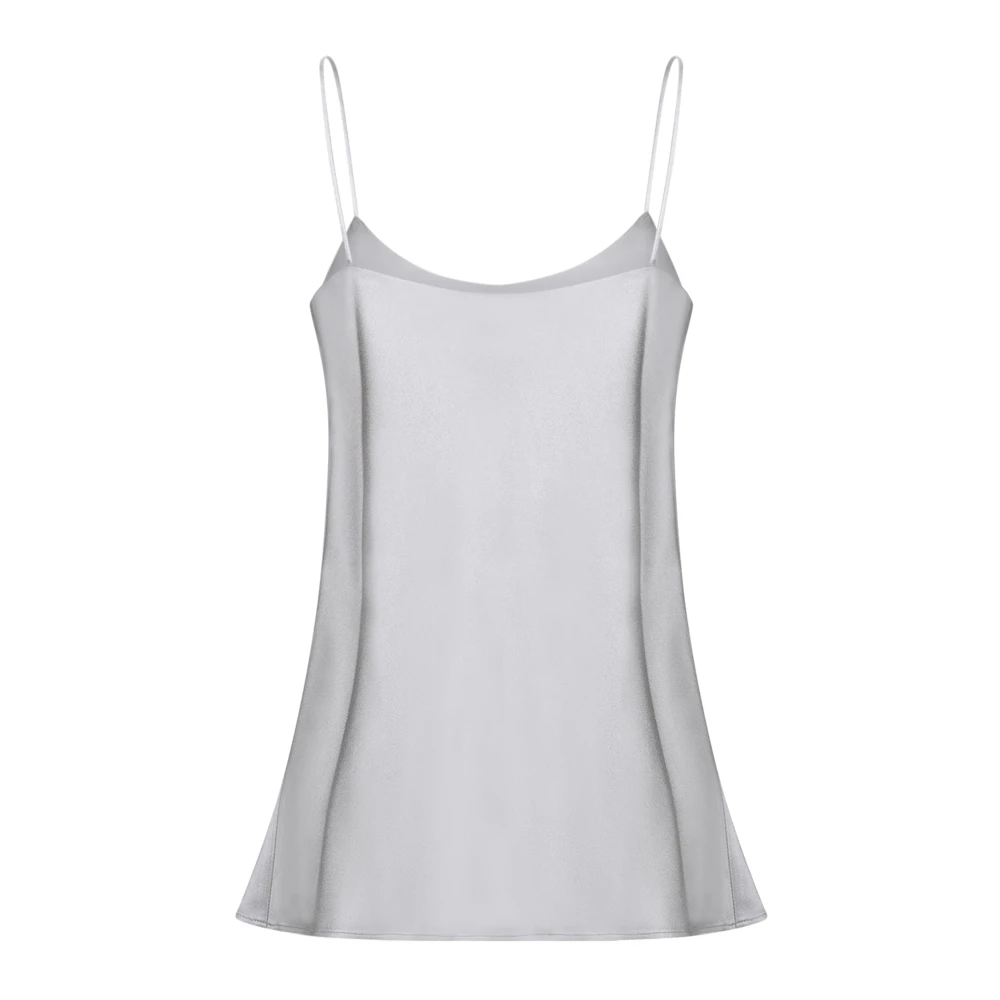 Herno Satin Top zonder Mouwen Gray Dames