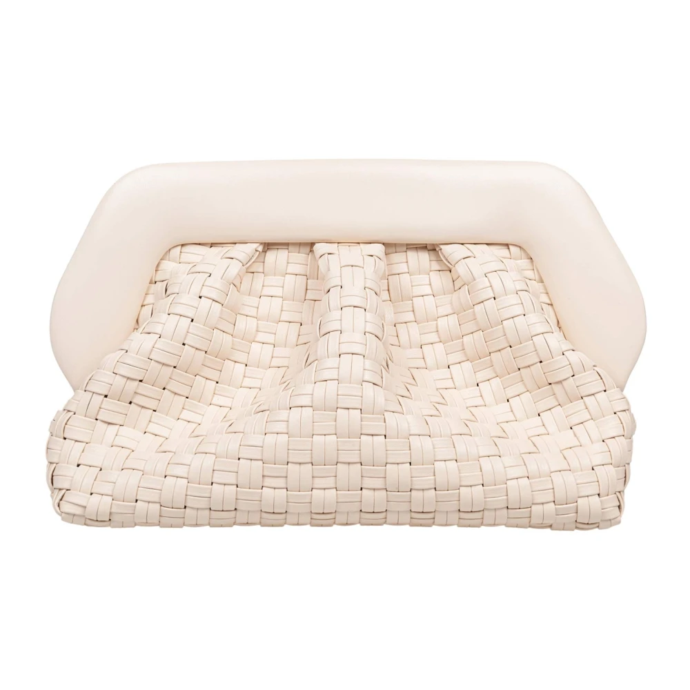 THEMOIRè Vegan Gevlochten Clutch Tas Schelpkleur Beige Dames