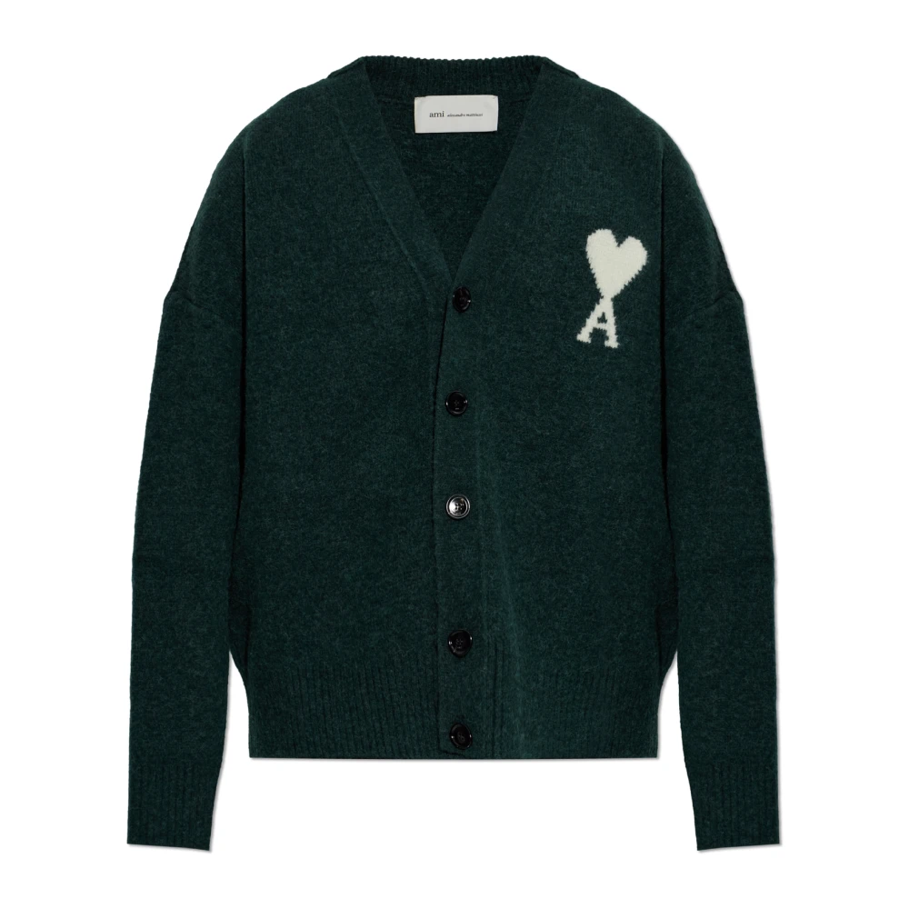 Ami Paris Uomo Verde Maglie, M, New,