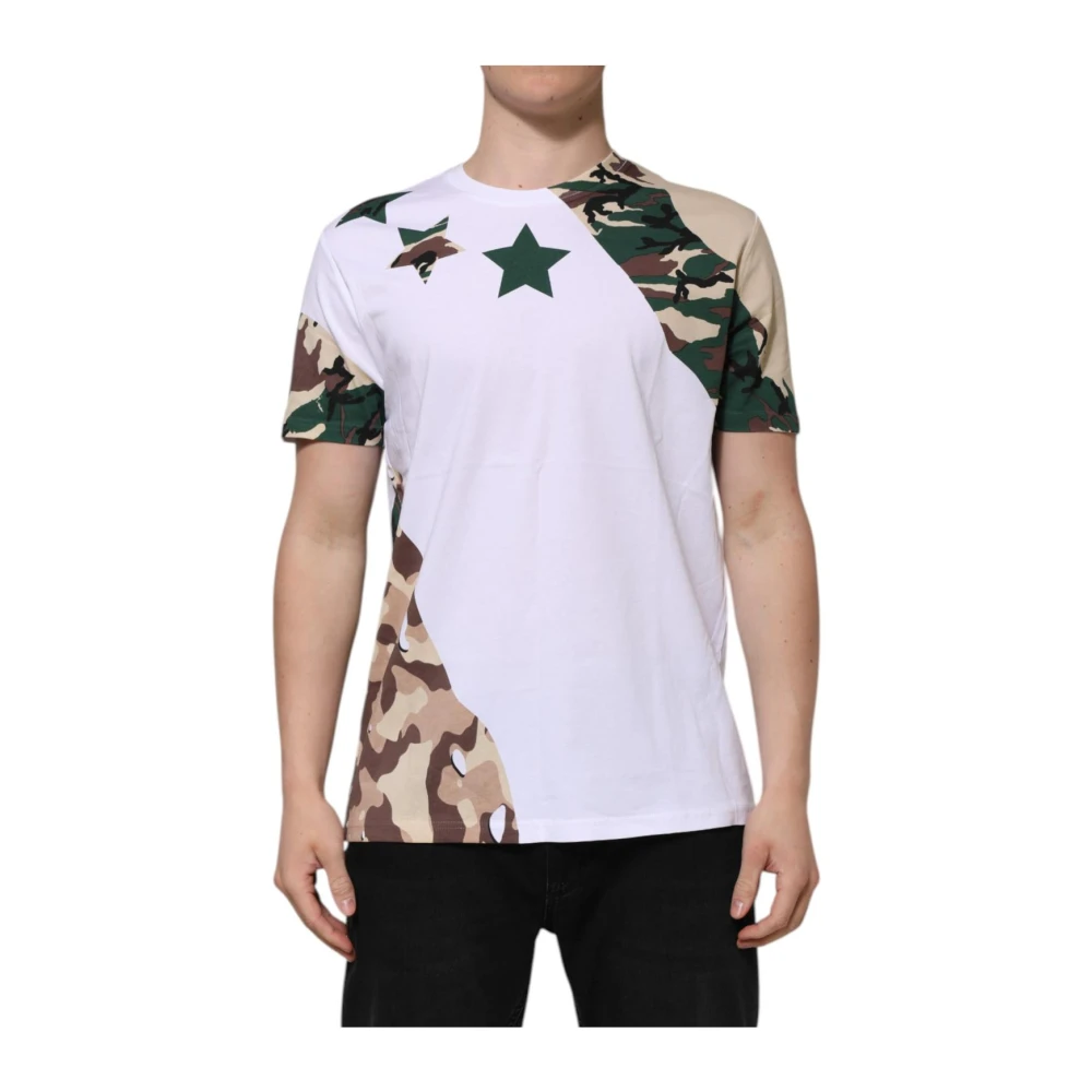Dolce & Gabbana Men's Camouflage Crew Neck T-Shirt