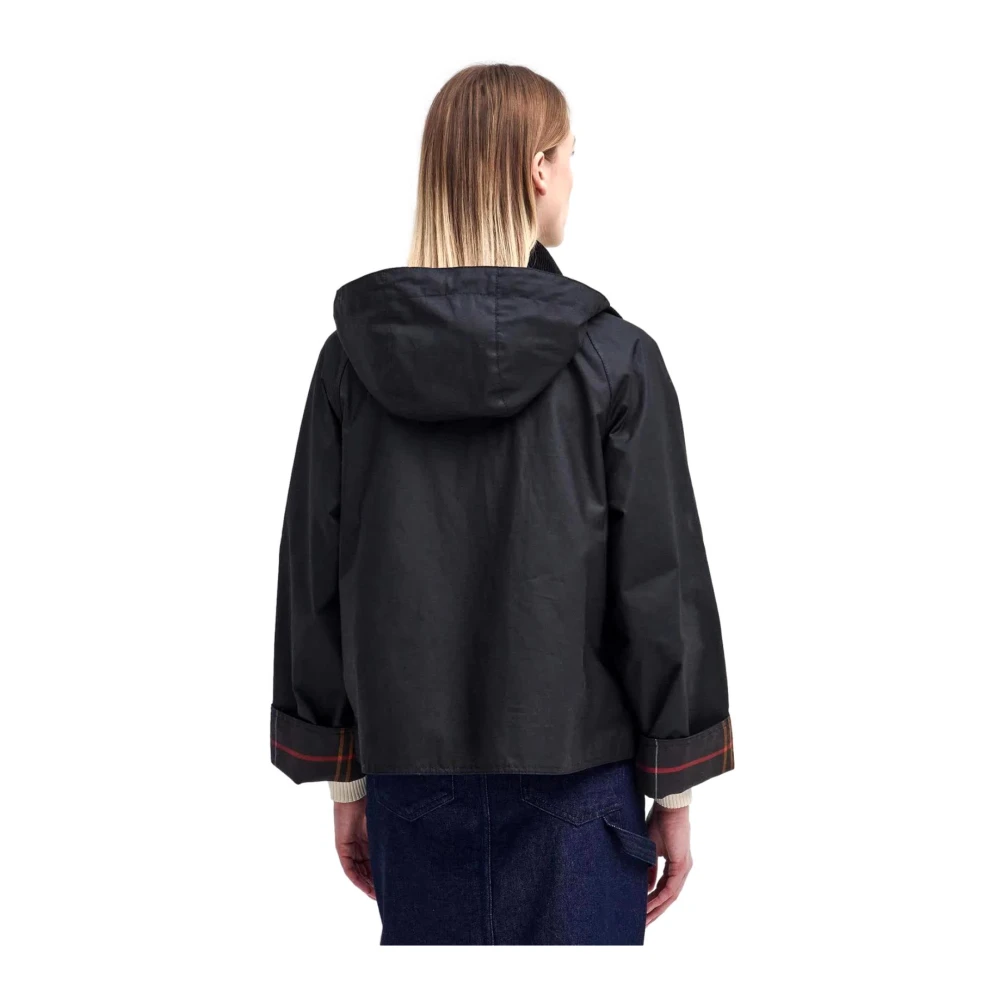 Barbour Zwarte Reighton Wax Jas Black Dames