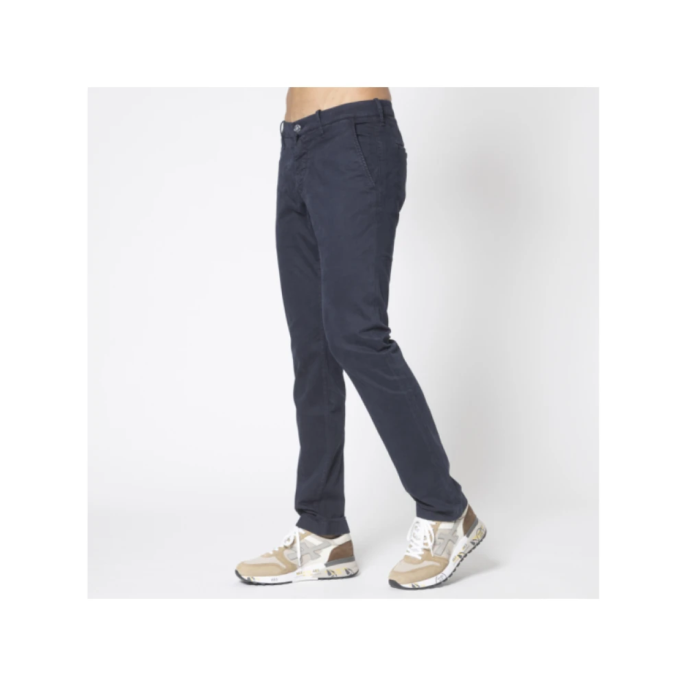 Jacob Cohën Marineblauwe Fluweel Jeans Blue Heren