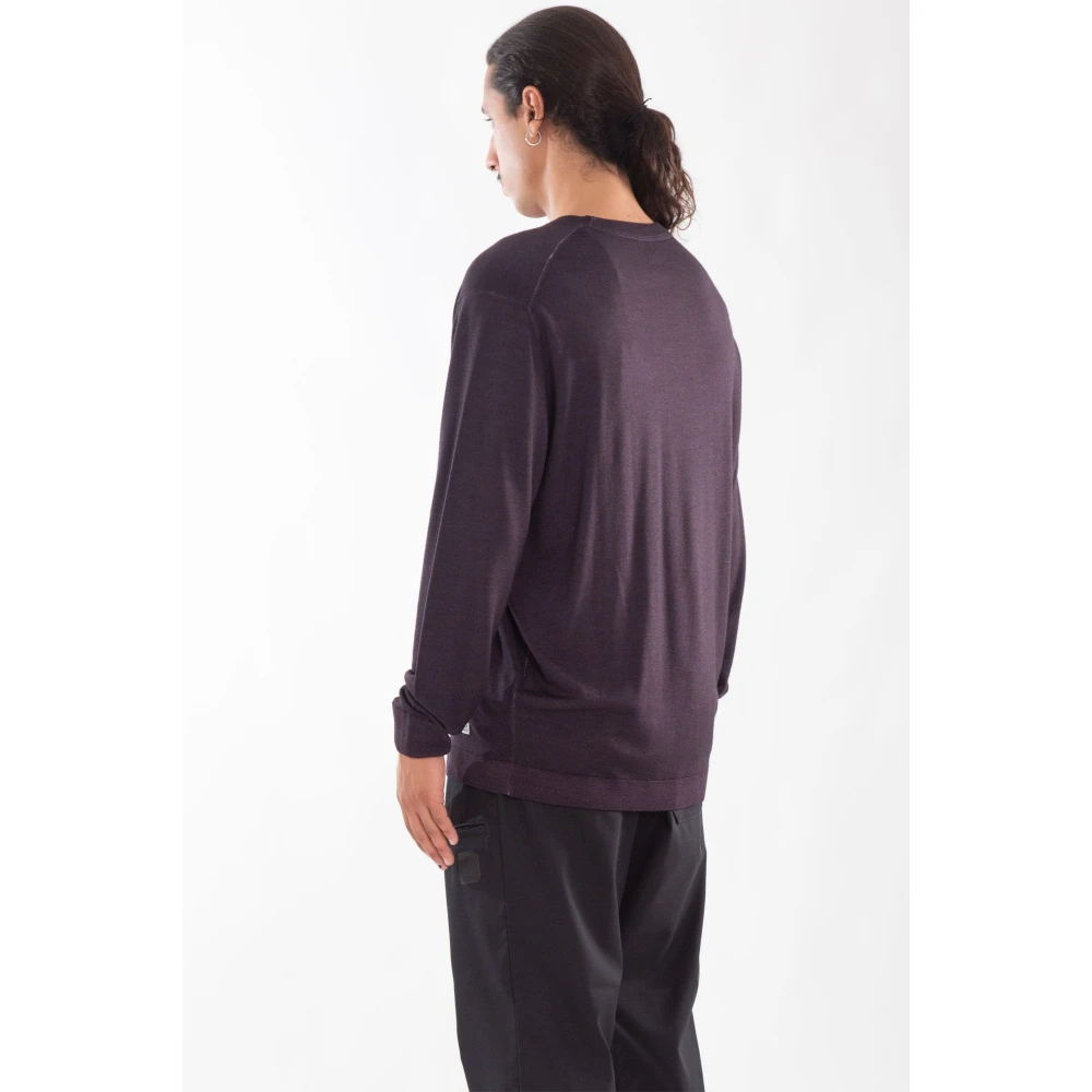 C.P. Company Snel Geverfd Logo Gebreid Purple Heren
