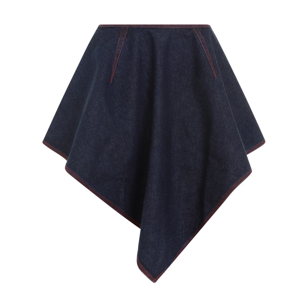 Alaïa Blauwe Denim Driehoek Rok Blue Dames