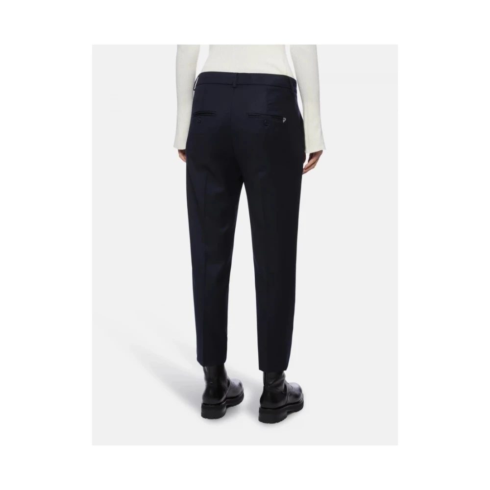 Dondup Stretch flanellen ritsbroek Blue Dames