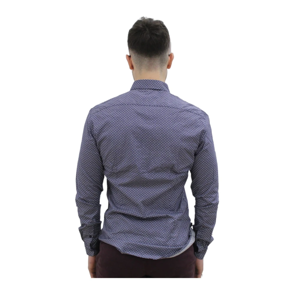 Gaudi Lange Mouw Shirt Blue Heren