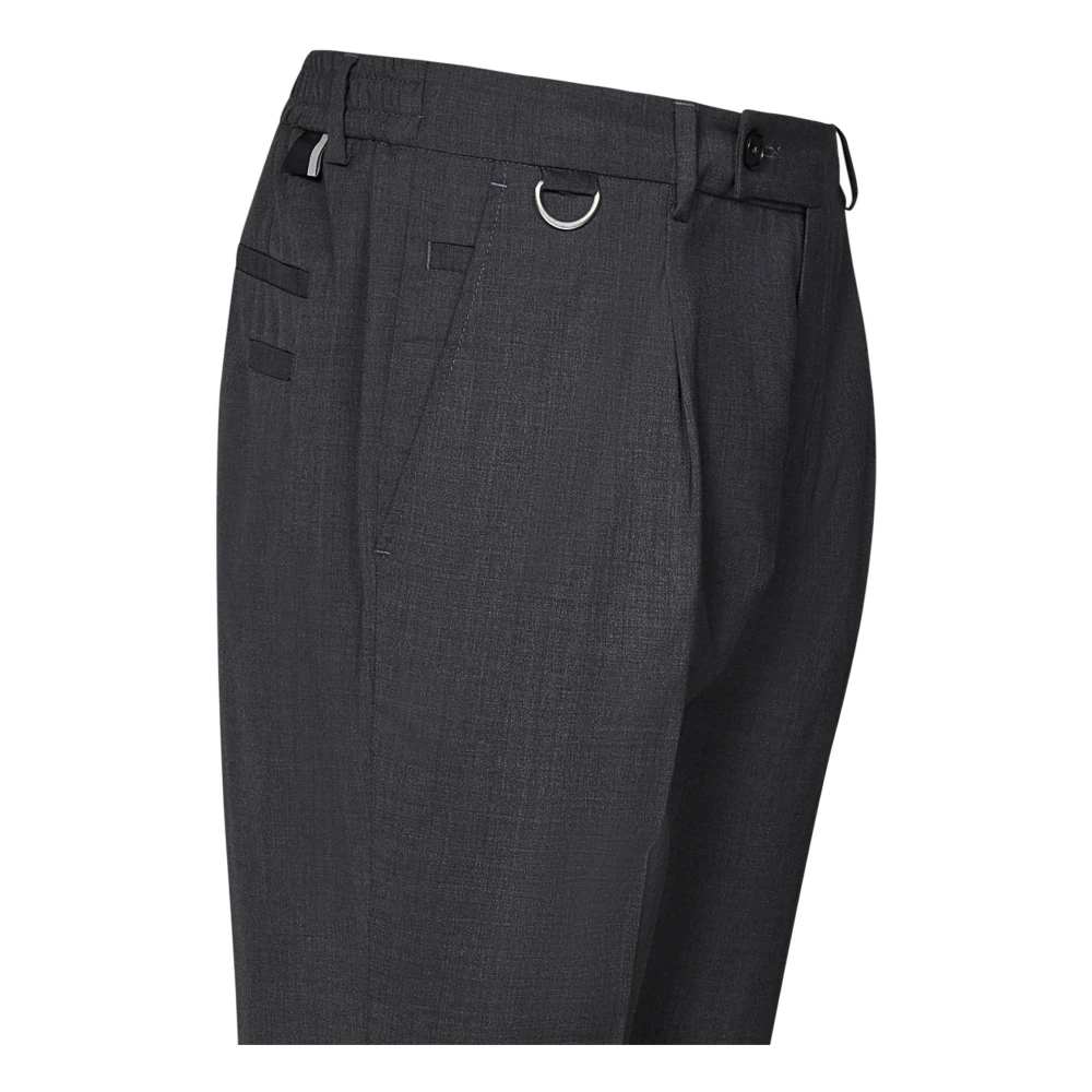 Low Brand Grijze Wollen Broek Comfort Stijl Gray Heren