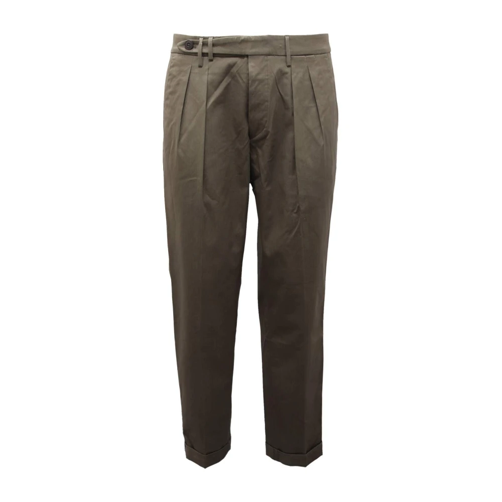 Michael Coal Men's Green Slim-Fit Trousers, W36, Trousers Made In Italy
