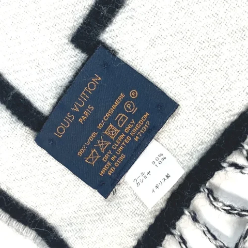 Louis Vuitton Vintage Pre-owned Cashmere scarves Black Dames
