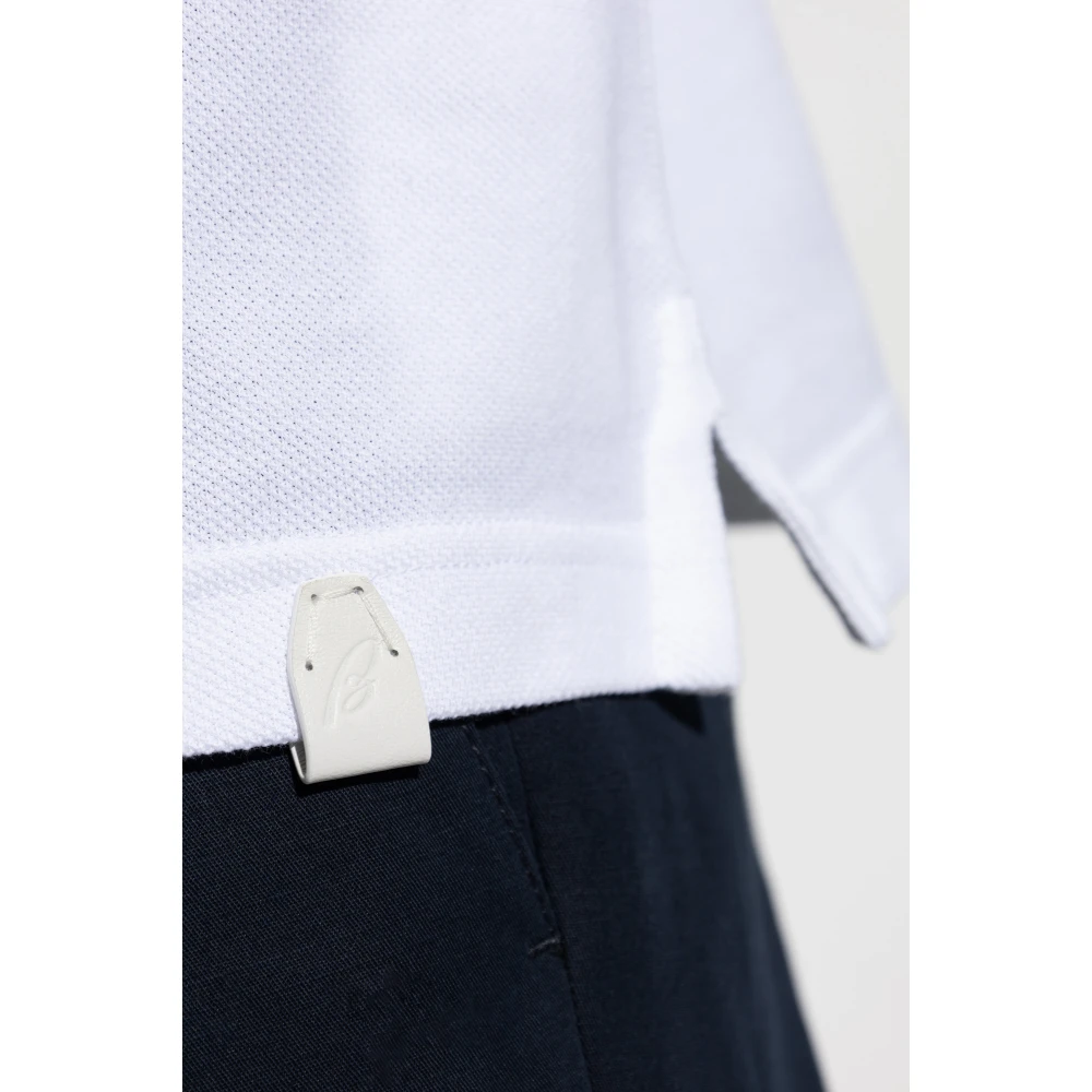 Brioni Polo met logo White Heren