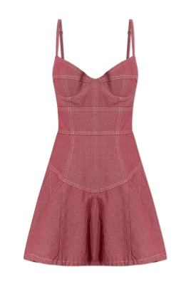 Off-the-Shoulder Denim Dress