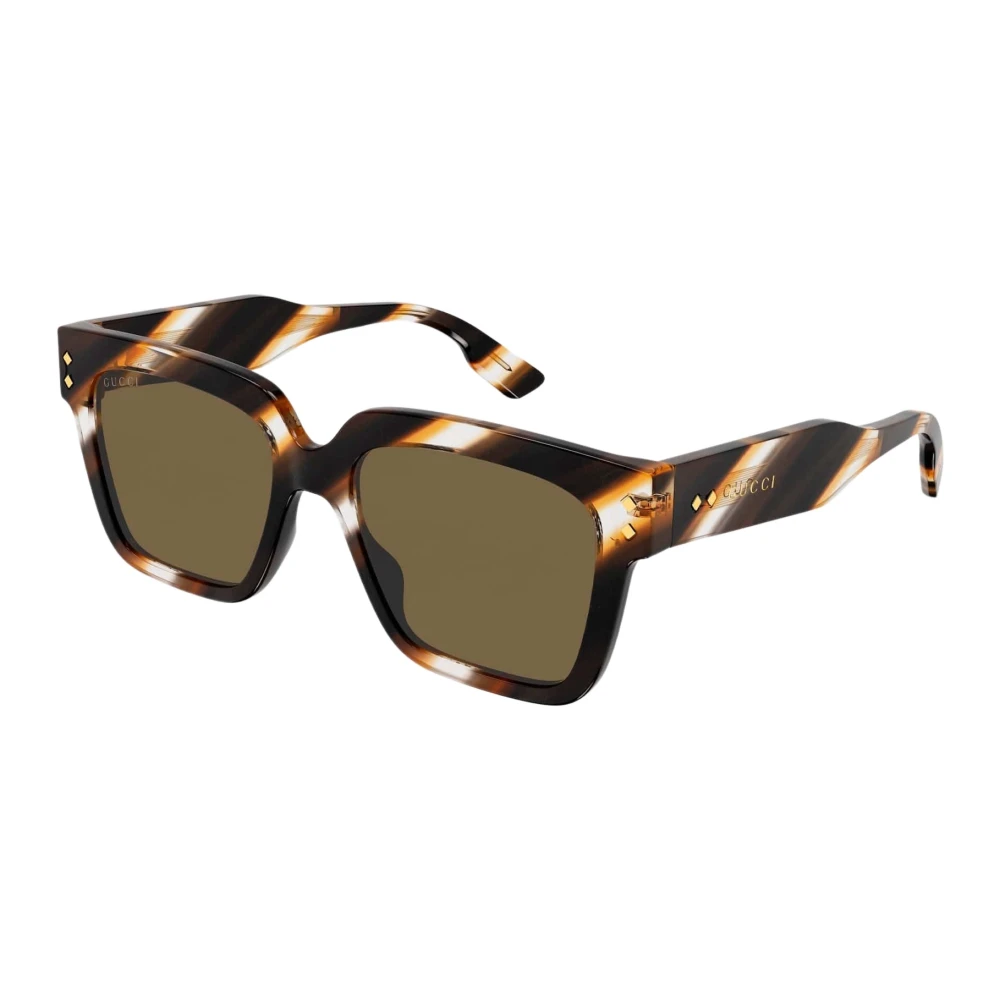 Gucci Men's Brown Sunglasses, 54 Mm, Havana Squared Sunglasses