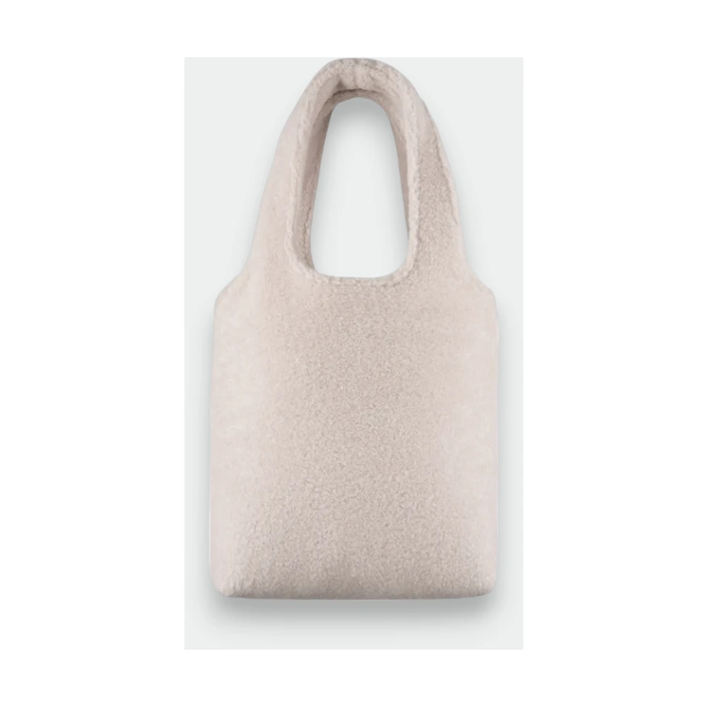 A.p.c. Beige Schapenvacht Verticale Tote Tas Beige Heren