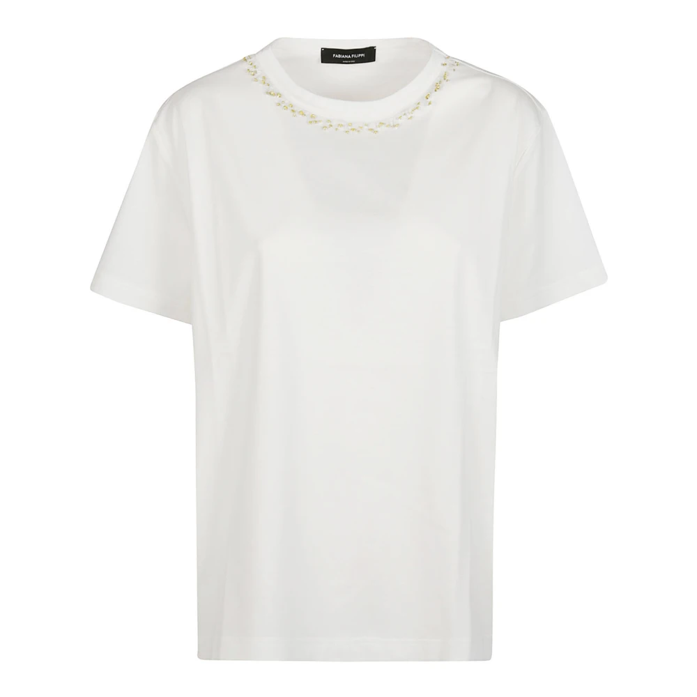 Fabiana Filippi Casual Katoenen T-shirt White Dames
