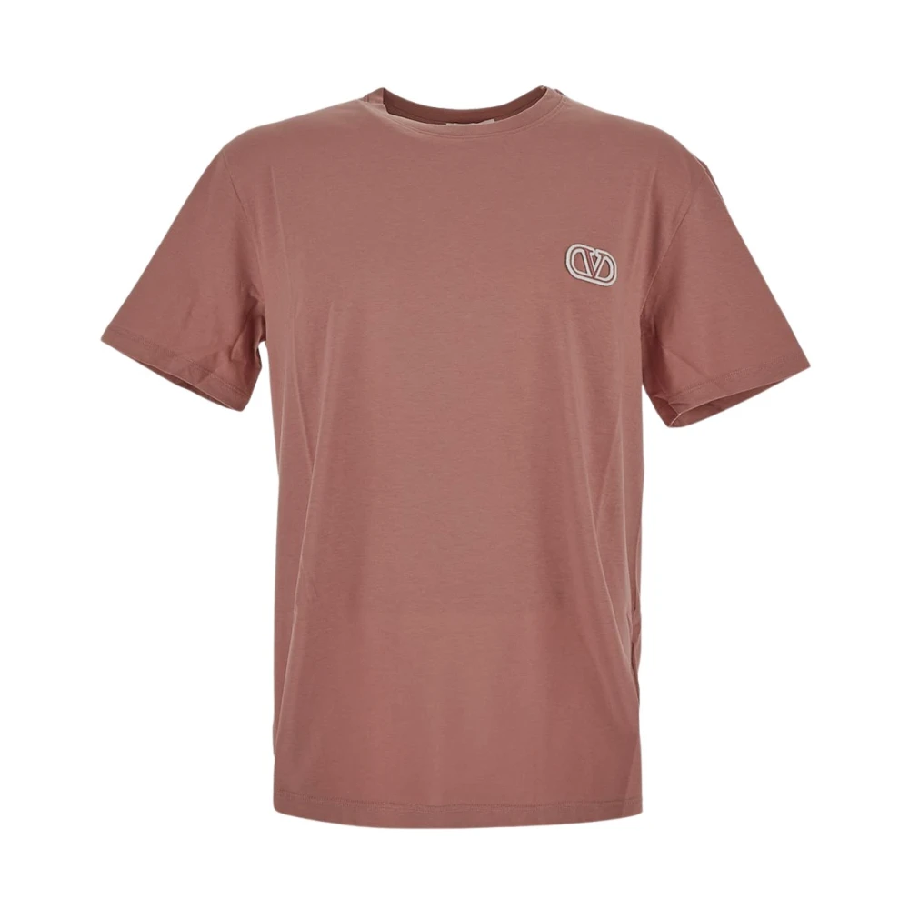 Valentino Katoenen Logo T-Shirt Purple Heren