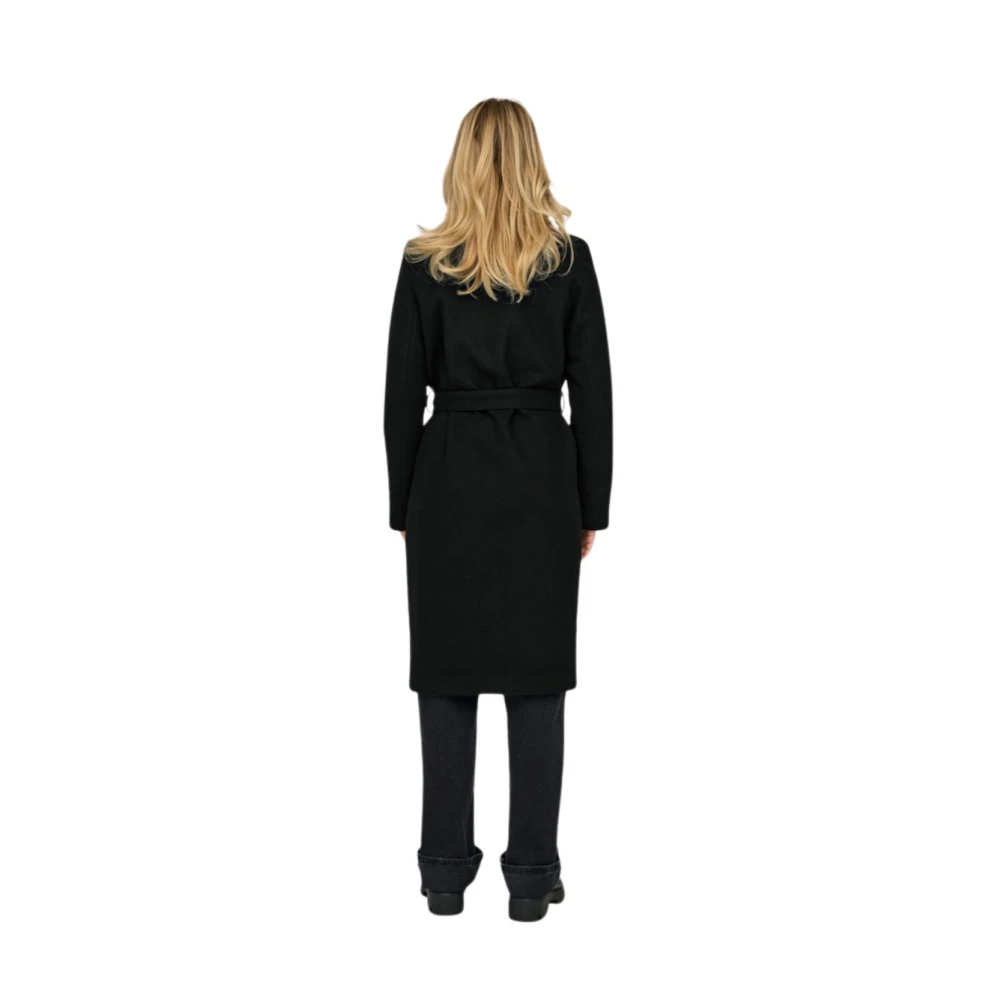 Only Life Wrap Coat Black Dames